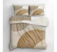 Copripiumino Singolo Geometrico Astratto Boho, Set di Biancheria da Letto in Microfibra 2 Pezzi, Parure Copri Piumino 135x200 e 1 Federa 50x80 con Cerniera H17