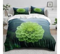 Copripiumino Singolo Mandala Verde Copriletto Singolo Microfibra Copripiumone Lavabile Copripiumino Morbido con Cerniera+2 Federe Cuscini 50x75 cm 135x200cm