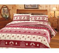 COPRIPIUMINO SINGOLO PIAZZA E MEZZA MATRIMONIALE TIROLESE TIRO CUORI CON PATELLA