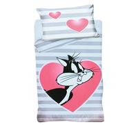 Copripiumino singolo SFUSO per bambini LOONEY TUNES a righe