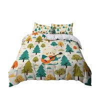 copripiumino singoloAlbero Verde Chiaro duvet cover 140x200cm Set con 2 Federe 50x75cm, Microfibra Morbida