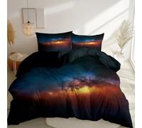 Copripiumino Sognante Spazio Nebulosa Stampa con Chiusura a Cerniera, 220 x 240 cm Morbida Microfibra Copripiumino per Tutte le Stagioni, Buio Reversibile Copripiumini Facile da Pulire
