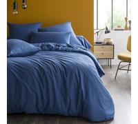 Copripiumino stampato in bambù, Camille, 200 x 200 cm, Origin, Blu Navy