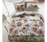 Copripiumino stampato in percalle di cotone, Pahari Tuberose, 260 x 240 cm, Designers Guild