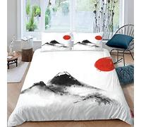 Copripiumino super king size in stile giapponese giapponese stile giapponese biancheria da letto moderna 3D copripiumino con cerniera king size set di biancheria da letto di lusso arredamento camera da letto 3 pezzi poliestere