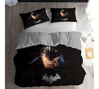 Copripiumino Supereroe Batman Dormitorio per Studenti in Cotone Delicato sulla Pelle Semplice Casa per Dormire Nuda Matrimoniale (150x200cm,Pipistrello 05)