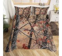 Copripiumino Una Piazza e Mezza 200x200 Casa Colonica Set Biancheria da Letto 3 Pezzi 3D Stampa Stile Country West Copripiumini Incluso 1 Microfibra Copri piumino e 2 Federe L.646