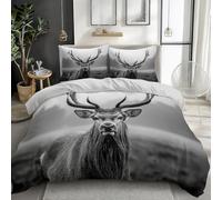 Copripiumino una Piazza e Mezza 200x200 cm Mucca Set di Biancheria da Letto con Chiusura Lampo Morbido Traspirante Set Copripiumino in Microfibra + 2 Federe 50x75 cm