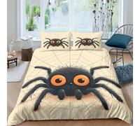 Copripiumino Una Piazza e Mezza 200x200 Stampa 3D Ragno dei Cartoni Animati Parure Copri Piumino Ragnatela 3 Pezzi Set di Biancheria da Letto Include 1 Copripiumini e 2 Federe F.61