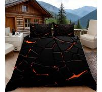 Copripiumino una Piazza e Mezza Arte Geometrica, Copripiumino Arte Astratta Stampa 3D Microfibra Biancheria da Letto 200x200 Duvet Cover con 2 x Federe 50x80 cm