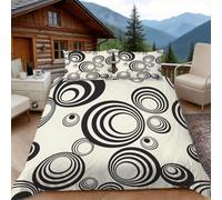 Copripiumino una Piazza e Mezza Arte Geometrica, Copripiumino Geometria Astratta 3D Microfibra Biancheria da Letto 200x200 Duvet Cover con 2 x Federe 50x80 cm