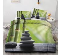 Copripiumino una Piazza e Mezza Bambù, Biancheria da Letto Calcolo Set Copripiumino 200x200 cm Stampa 3D in Microfibra con Cerniere e 2 Federe C7541