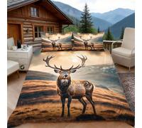 Copripiumino una Piazza e Mezza Cervo, Copripiumino Naturalmente Paesaggio 3D Microfibra Biancheria da Letto 200x200 Duvet Cover con 2 x Federe 50x80 cm