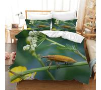 Copripiumino una Piazza e Mezza Insetto Traspirante in Microfibra Set di Biancheria da Letto Punteruolo Della Formica Della Patata Dolce con Cerniera 3D Copripiumino 200x200 e 2 Federe b.5410