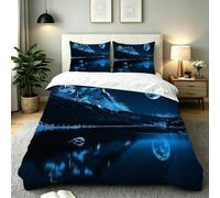 Copripiumino una Piazza e Mezza Luna Blu 200x200, ZW436