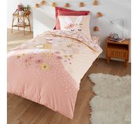 Copripiumone cotone biologico, Lapin fleuri Rosa 200 x 200 cm