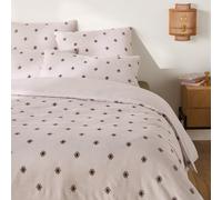 Copripiumone in cotone lavato, Avara Marrone 200 x 200 cm