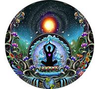 Copripneumatici Yoga Meditation Copertura per Pneumatici Robusto Copri Ruota di Scorta Protezione Solare Antipolvere per Molti Veicoli Fuoristrada Camion 15 inch