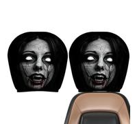 Copripoggiatesta per Auto 2 Pezzi Halloween Lavabili Elastici Da Paura