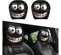 Copripoggiatesta per auto, con simpatici occhi in stile cartone animato, protezione elasticizzata per poggiatesta auto, decorazione per sedili anteriori (1 paio)
