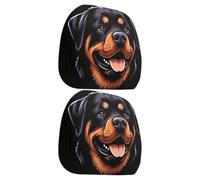 Copripoggiatesta per auto, confezione da 2 pezzi, con simpatico cane | Accessorio per il comfort del sedile, migliora lo stile degli interni, aiuta a proteggere le superfici aggiungendo carattere