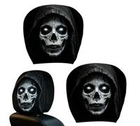 Copripoggiatesta per sedile auto, 2 pezzi, protezione interna per Halloween | Copripoggiatesta fantasma per viaggi su strada, lunghi spostamenti quotidiani, SUV, camion, auto