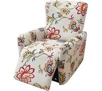 Copripoltrona 1 Posto con Braccioli Relax Reclinabile Universale Copri Poltrona Elasticizzato Lavabile Rimovibile Fodera per Poltrona Poltroncine Relax Copertura per Poltrona Elettrica Reclinabile ( C
