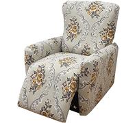 Copripoltrona 1 Posto con Braccioli Relax Reclinabile Universale Copri Poltrona Elasticizzato Lavabile Rimovibile Fodera per Poltrona Poltroncine Relax Copertura per Poltrona Elettrica Reclinabile ( C