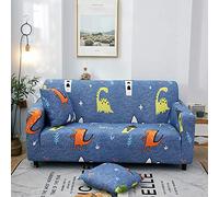 Copripoltrona 1 Posto Dinosauro Blu Copridivano Universale Elasticizzat,Antiscivolo Resistente Alle Macchie,Mobili Protector Per Soggiorno,Lavabile Rimovibile