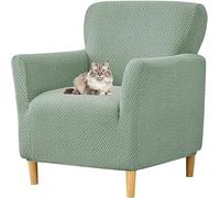 Copripoltrona 1 Posto Elasticizzato Copripoltrona Universale Chesterfield a Tinta Unita Spandex Fodere Copripoltrona da Cocktail con Braccioli Rotondi Coperture per Poltrona ( Color : #28 , Size : 1pc