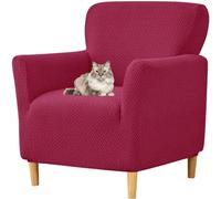 Copripoltrona 1 Posto Elasticizzato Copripoltrona Universale Chesterfield a Tinta Unita Spandex Fodere Copripoltrona da Cocktail con Braccioli Rotondi Coperture per Poltrona ( Color : #31 , Size : 1pc