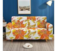 Copripoltrona 1 Posto Foglie D'Arancio Copridivano Universale Elasticizzat,Antiscivolo Resistente Alle Macchie,Mobili Protector Per Soggiorno,Lavabile Rimovibile