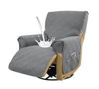 Copripoltrona 1 Posto Relax Reclinabile 100% Impermeabile Copri Poltrona con Tasche Laterali,Antiscivolo Fodera Poltrona Copri Poltronas con Braccioli AntiGraffio Antimacchia(Dark Gray)