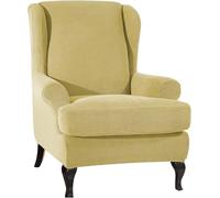 Copripoltrona con Fodera in Tessuto Elastan Elastica Lavabile e Antiscivolo, Colore Unito Resistente, Protezione Ideale per mobili, Perfetta per Il Soggiorno(Khaki)