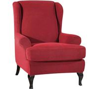 Copripoltrona con Fodera in Tessuto Elastan Elastica Lavabile e Antiscivolo, Colore Unito Resistente, Protezione Ideale per mobili, Perfetta per Il Soggiorno(Red)