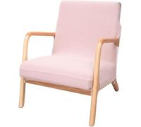 Copripoltrona Elasticizzato in Jacquard a Righe, Coprituta Moderno Mid-Century, per Poltrona Relax/Sedia a Dondolo con Braccioli in Legno(Pink)