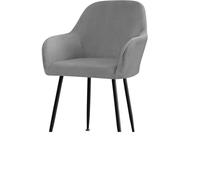 Copripoltrona Elasticizzato Velluto, Coprisedia con Braccioli, Fodera per Sedia Ufficio Sala da Pranzo Cucina Moderne(Dark Gray,1)