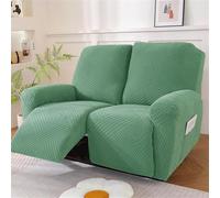 Copripoltrona Elettrica Reclinabile Reclinabile, Copri Poltrona Elasticizzato con Tasche Universale (Verde Salvia, 2 Posti)