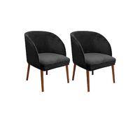 Copripoltrona girevole in velluto moderno di metà secolo, 4 pezzi, per sedie d'accento, sala da pranzo, vanità e soggiorno, set di protezione per sedie con schienale curvo