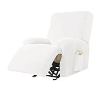 Copripoltrona in morbido velluto, antiscivolo, protezione per divano a 1/2/3 posti, perfetto per sedie reclinabili, elegante colore bianco, qualità premium