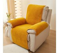 CopriPoltrona Relax in Lana d'Agnello Copertura Protettiva Antiscivolo con Punti in Silicone, Lavabile in Lavatrice, Morbido e Caldo per Divani in Pelle o Tessuto(Yellow,76x231cm/30x91in)