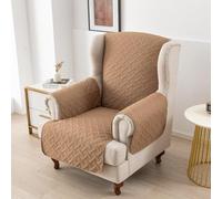 Copripoltrona Relax Reclinabile 1 Posto - Salvadivano Trapuntato Reversibile Universale Copripoltrona con Orecchie Poltrona Protettiva Elasticizzato Antiscivolo(Camel)