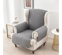 Copripoltrona Relax Reclinabile 1 Posto - Salvadivano Trapuntato Reversibile Universale Copripoltrona con Orecchie Poltrona Protettiva Elasticizzato Antiscivolo(Gray)