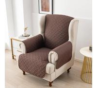 Copripoltrona Relax Reclinabile 1 Posto - Salvadivano Trapuntato Reversibile Universale Copripoltrona con Orecchie Poltrona Protettiva Elasticizzato Antiscivolo(Brown)