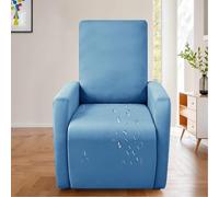 Copripoltrona Relax Reclinabile Completo 4-Pezzo Fodera Per Poltrona Elasticizzato 1 Posto Con 2 Tasche, Coprisedile Impermeabile Lavabile Antiscivolo(A-1,2 Sets)