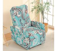 Copripoltrona Relax Reclinabile Completo 4-Pezzo Fodera Per Poltrona Elasticizzato 1 Posto Con 2 Tasche, Coprisedile Impermeabile Lavabile Antiscivolo(B-12,6 Sets)