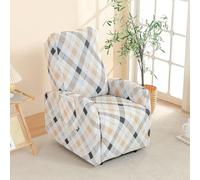 Copripoltrona Relax Reclinabile Completo 4-Pezzo Fodera Per Poltrona Elasticizzato 1 Posto Con 2 Tasche, Coprisedile Impermeabile Lavabile Antiscivolo(B-18,2 Sets)