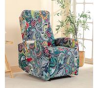 Copripoltrona Relax Reclinabile Completo 4-Pezzo Fodera Per Poltrona Elasticizzato 1 Posto Con 2 Tasche, Coprisedile Impermeabile Lavabile Antiscivolo(B-10,2 Sets)