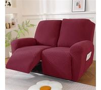 Copripoltrona Relax Reclinabile, Copripoltrona Elettrica Reclinabile | Elasticizzato con Tasche Universale Copri Poltrona Elettrica Reclinabile con Braccioli(Borgogna,2 Posti)