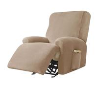 Copripoltrona Relax Reclinabile, Copripoltrona Elettrica Reclinabile | Elasticizzatocon Tasche Universale Copri Poltrona Elettrica Reclinabile con Braccioli(3#camoscio,4 Posto)